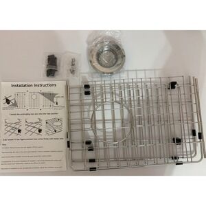 Stainless Steel Kitchen Sink Bottom Grid 28.7" x 15.7" inch with Drain Strainer